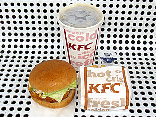 チキンフィレサンドセット&アイスコーヒー(ケンタッキーフライドチキン)