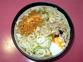 ぶっかけ肉玉うどん(馬そば深大寺)