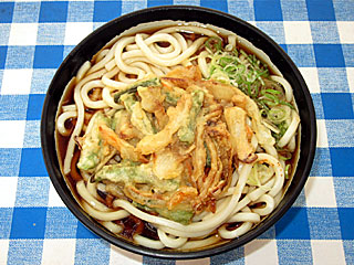 かき揚げうどん大盛り(馬そば深大寺)