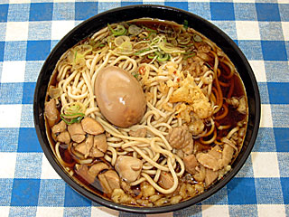 煮玉子とりそば大盛り(馬そば深大寺)