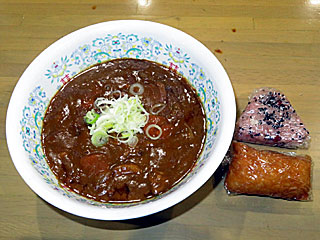 カレーラーメン&赤飯おにぎり&いなり寿司(ハロンボウ)