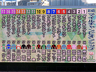 マイルチャンピオンシップ出馬表