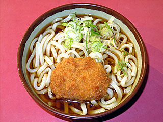 コロッケうどん(馬そば深大寺)