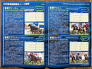 香港国際競走特別版レーシングプログラム
